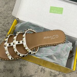 Gold studded sandals 💜